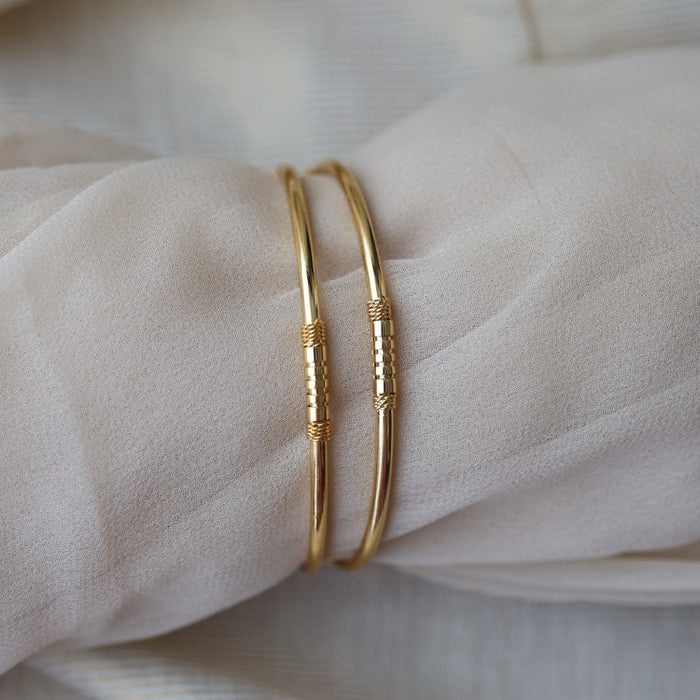 Heritage gold plated gold bangle (1 set  of 2 bangles) HB896