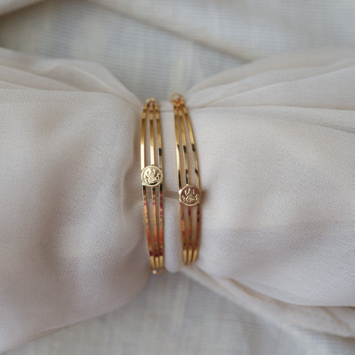 Heritage gold plated coin design gold bangle (1 set  of 2 bangles) HB5122