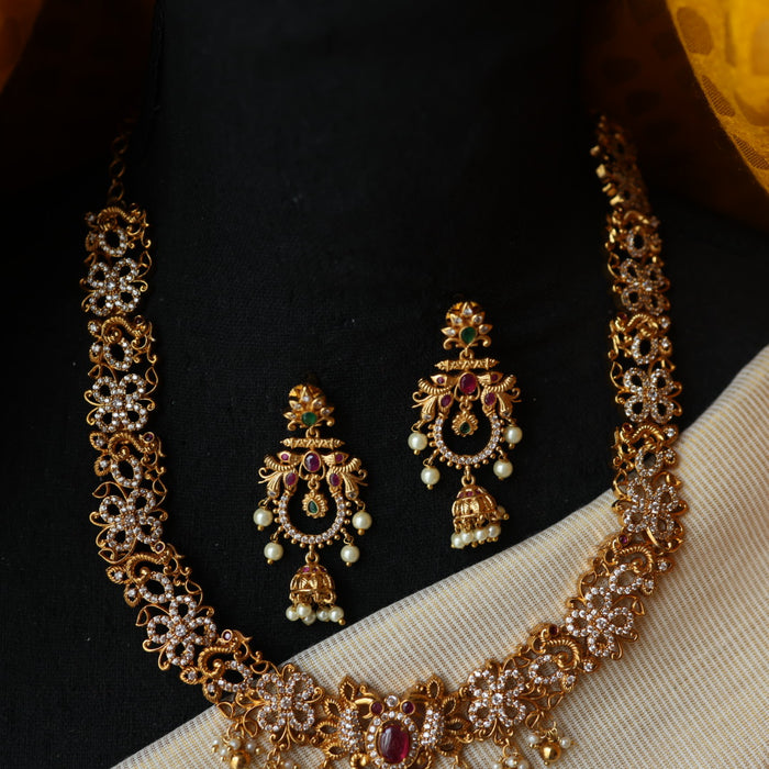 Cleaance Antique short  necklace with earrings SS106432