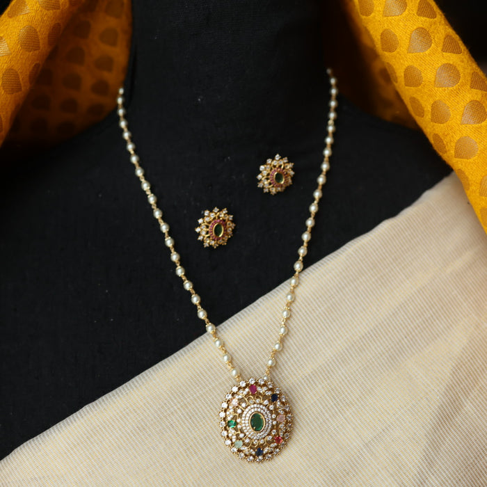 Padmini antique pearl short necklace with earrings PAD332
