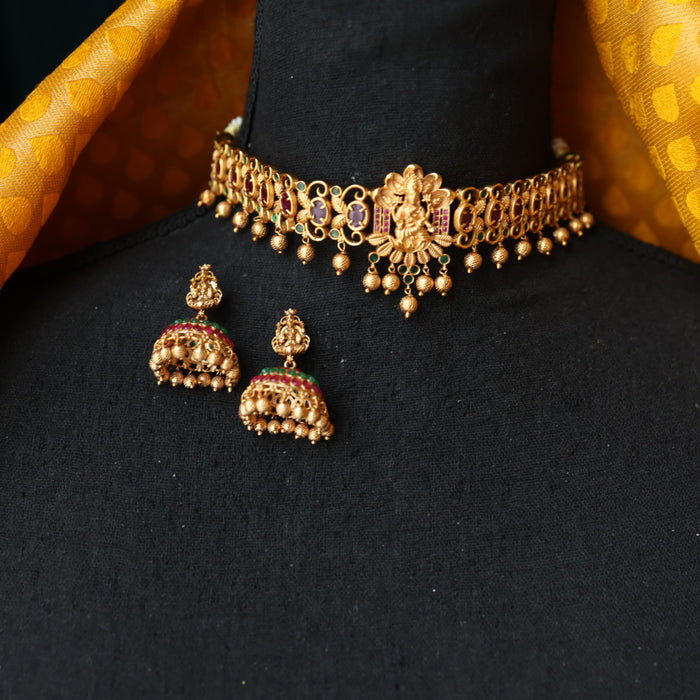 Antique choker necklace and earrings CCB1687