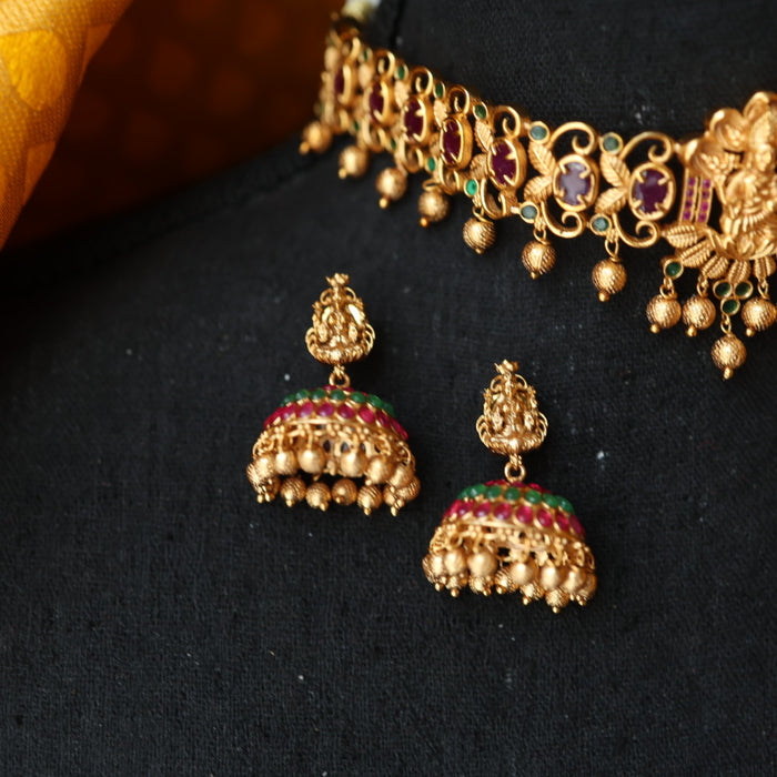 Antique choker necklace and earrings CCB1687