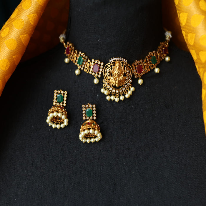 Antique choker necklace and earrings CCB1692