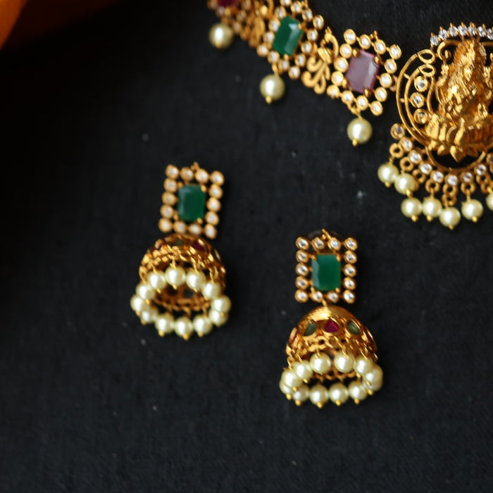 Antique choker necklace and earrings CCB1692