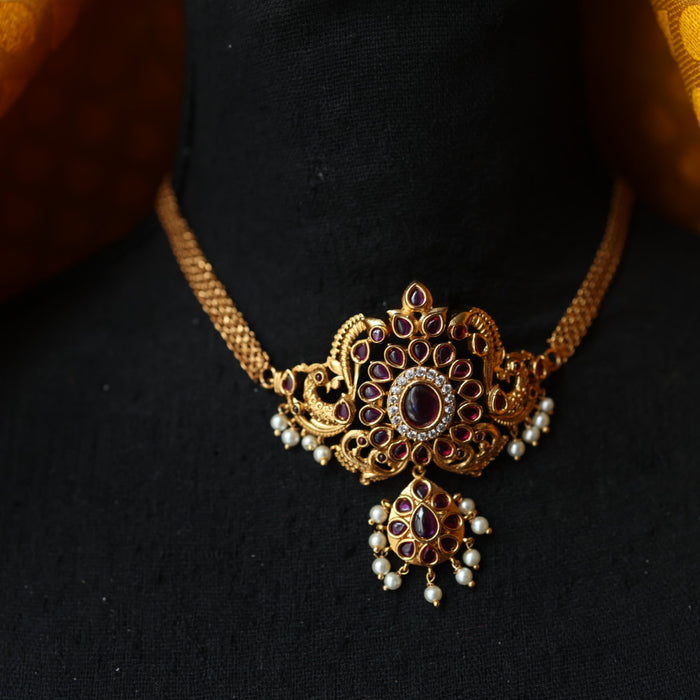 Antique choker necklace and earrings CCB15688