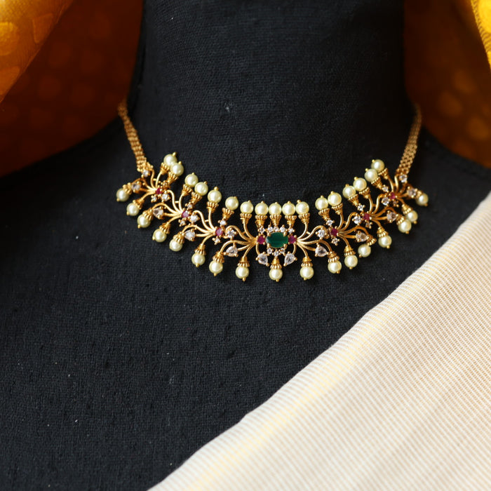 Antique choker necklace with earrings CCB13278