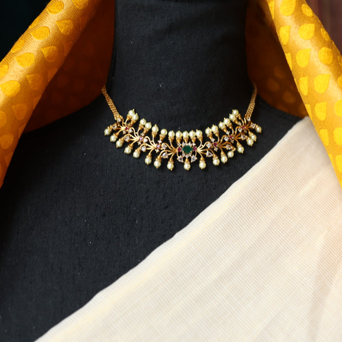 Antique choker necklace with earrings CCB13278