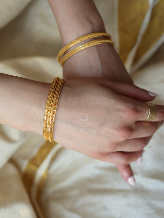 Heritage gold plated gold bangle (1 set  of 2 bangles) HB5128