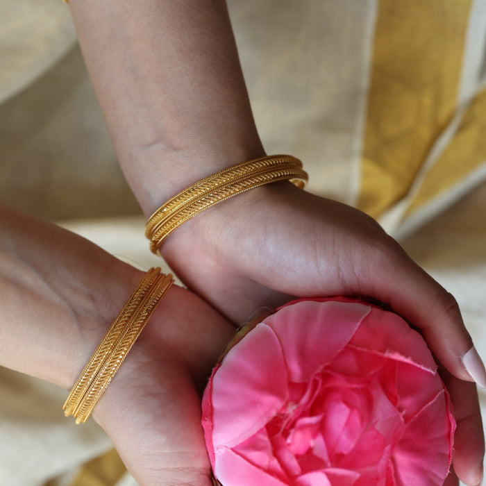 Heritage gold plated gold bangle (1 set  of 2 bangles) HB5128