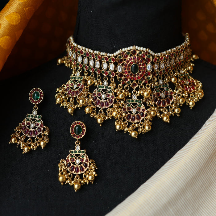 Antique choker necklace and earrings CCB1166