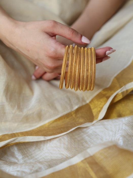 Heritage gold plated gold bangle (1 set  of 2 bangles) HB5128