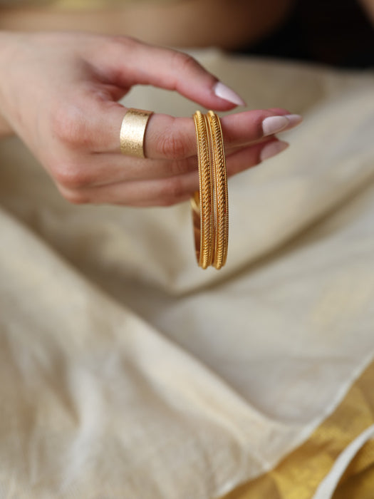 Heritage gold plated gold bangle (1 set  of 2 bangles) HB5128