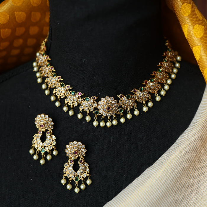 Antique choker necklace with earrings CCB13275