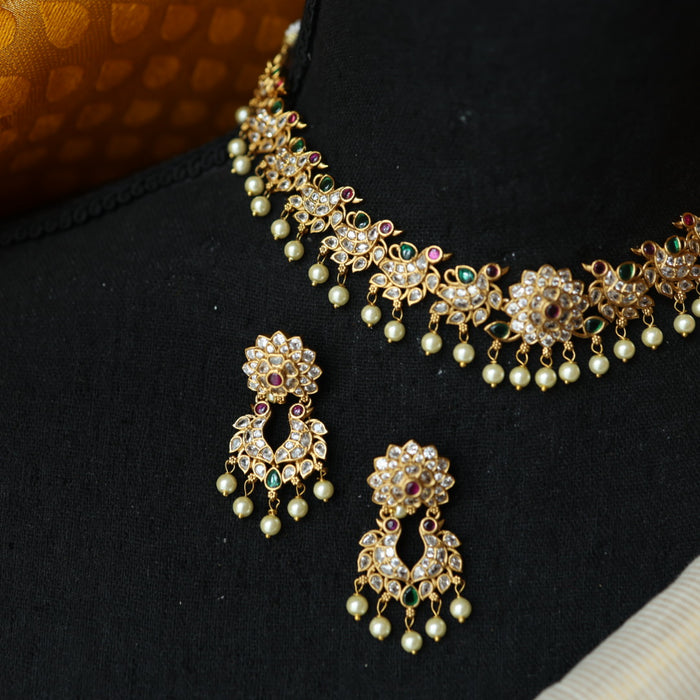 Antique choker necklace with earrings CCB13275