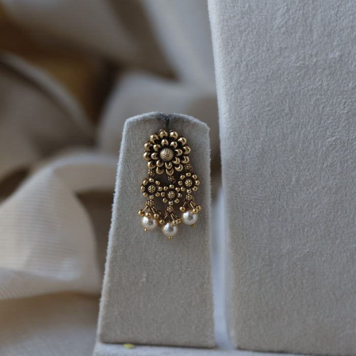 Antique simple short necklace with earrings G40091