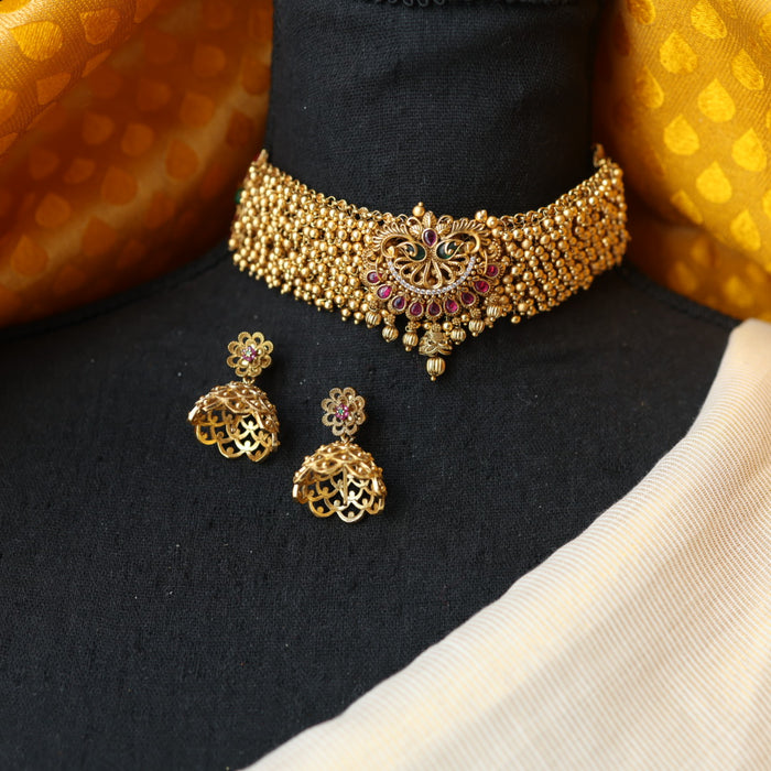 Antique choker necklace and earrings CCB1654