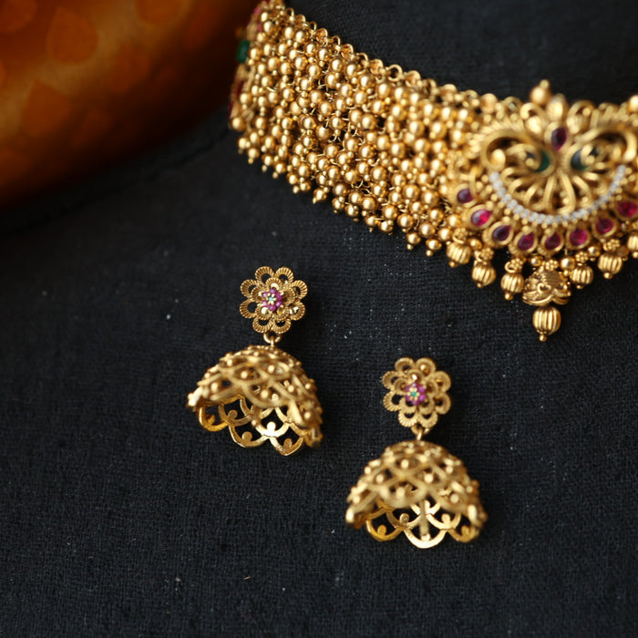 Antique choker necklace and earrings CCB1654