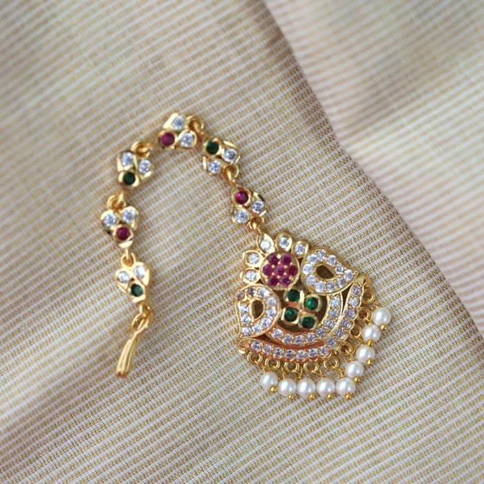 Heritage gold plated multi stone tikka HT3233