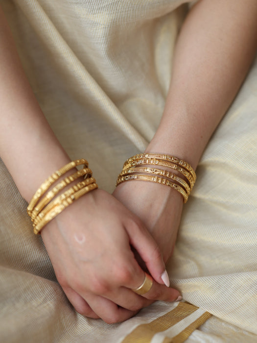 Heritage gold plated gold bangle (1 set  of 4 bangles) HB203