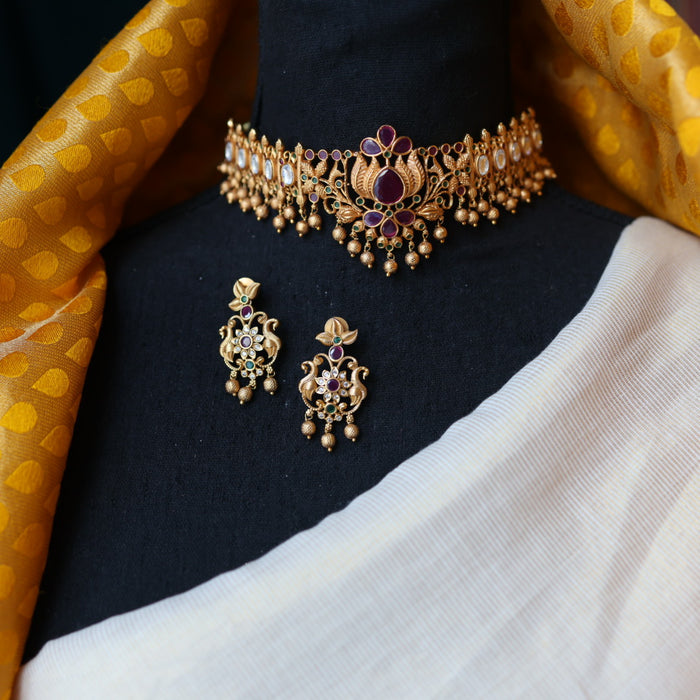 Antique choker necklace and earrings CCB1111