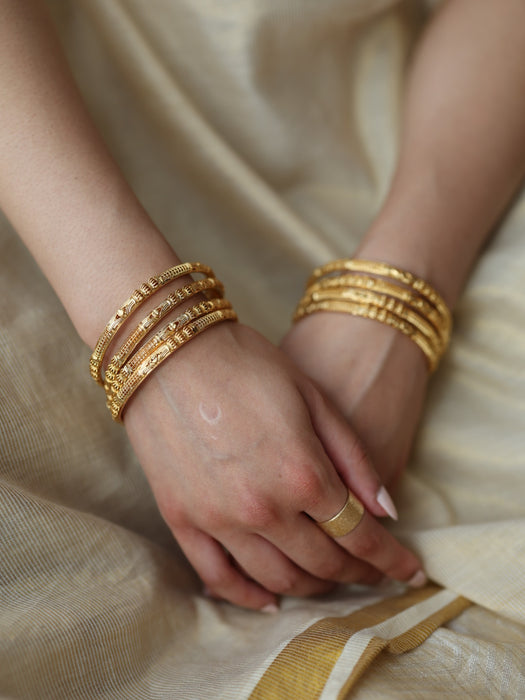 Heritage gold plated gold bangle (1 set  of 4 bangles) HB203