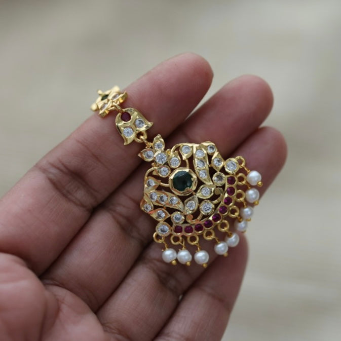 Heritage gold plated multi tone tikka HT507