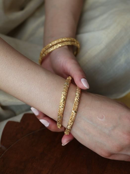 Heritage gold plated gold bangle (1 set of 2 bangles) HB207