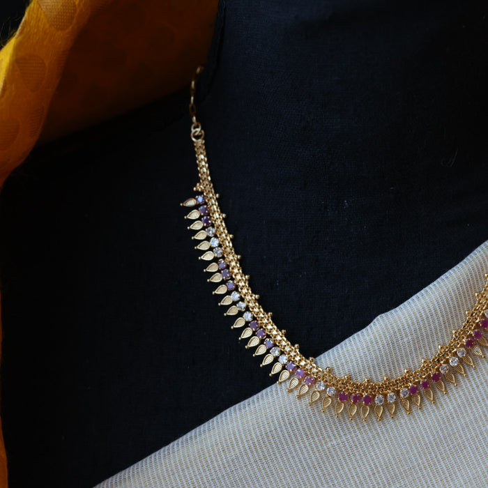 Heritage gold plated short necklace H9022