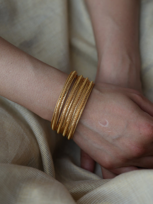 Heritage gold plated gold bangle (1 set  of 2 bangles) HB220