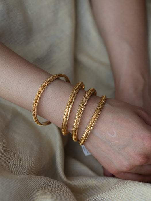 Heritage gold plated gold bangle (1 set  of 2 bangles) HB220