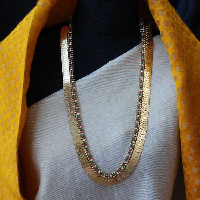 Heritage gold plated coin long necklace HL5375