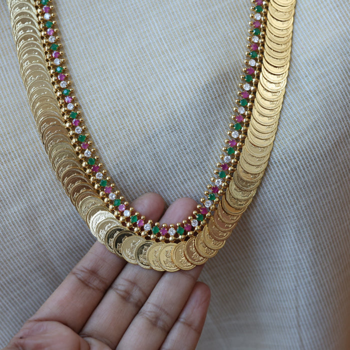 Heritage gold plated coin long necklace HL5375