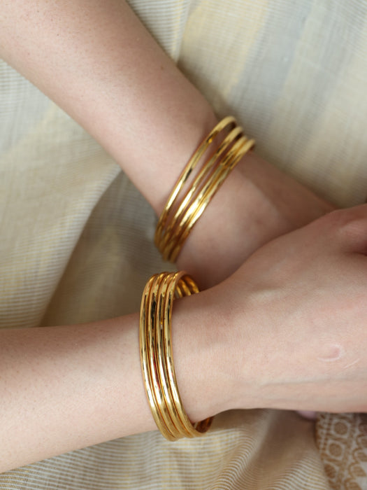 Heritage gold plated gold bangle (1 set  of 2 bangles) HB5577