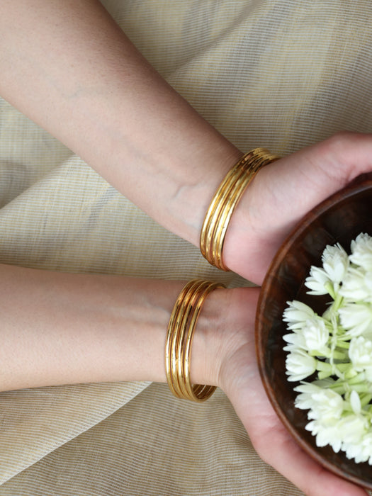 Heritage gold plated gold bangle (1 set  of 2 bangles) HB5577