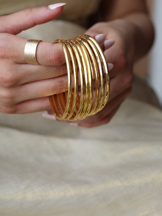Heritage gold plated gold bangle (1 set  of 2 bangles) HB5577