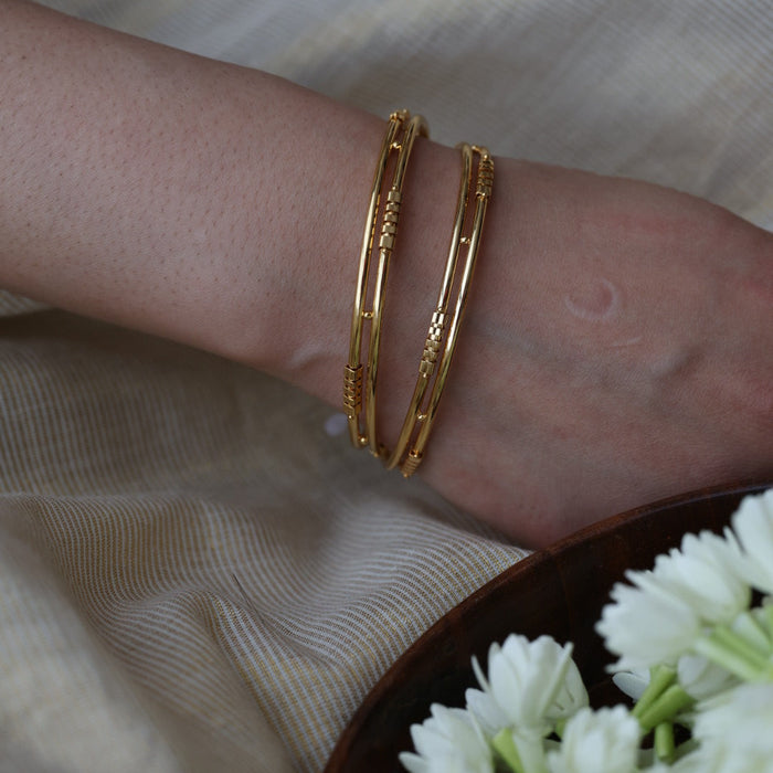 Heritage gold plated gold bangle (1 set  of 2 bangles) HB1822