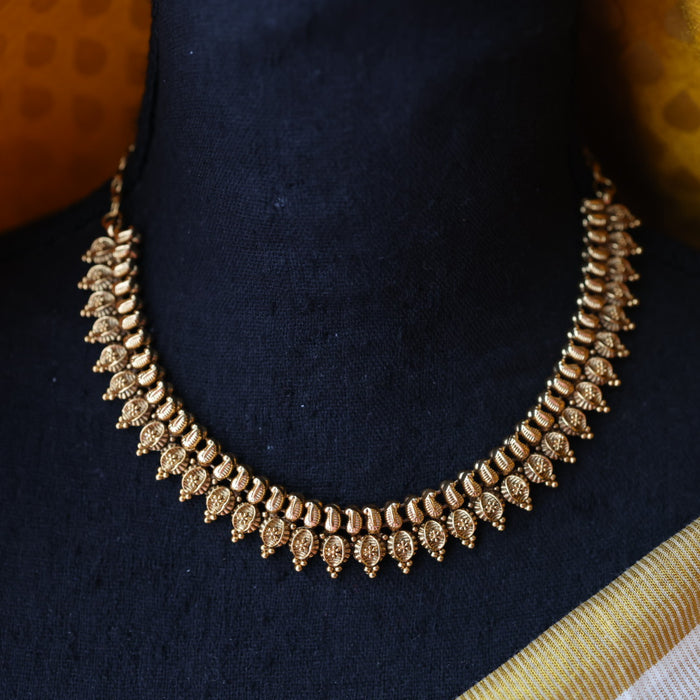 Antique gold short necklace and earrings G20433