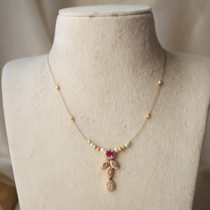 Heritage gold plated invisible necklace IN1011