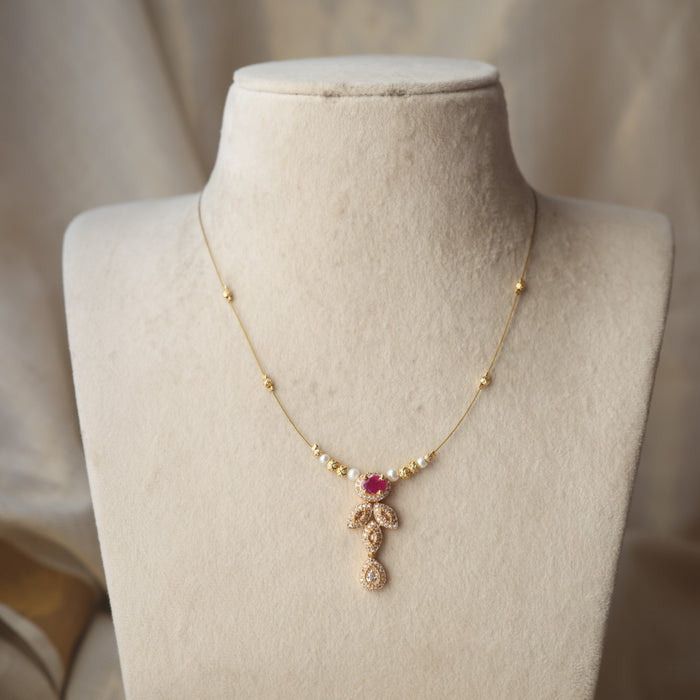 Heritage gold plated invisible necklace IN1011