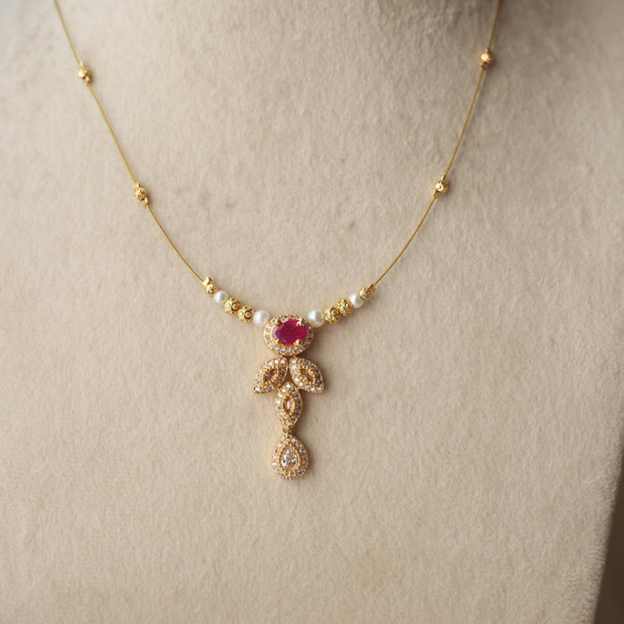 Heritage gold plated invisible necklace IN1011