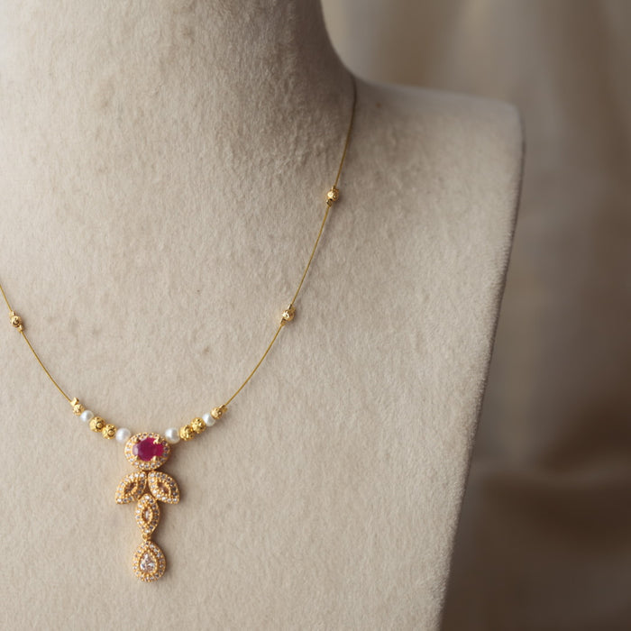 Heritage gold plated invisible necklace IN1011