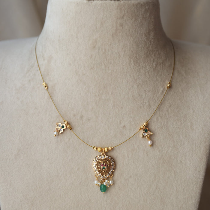Heritage gold plated invisible necklace IN1012