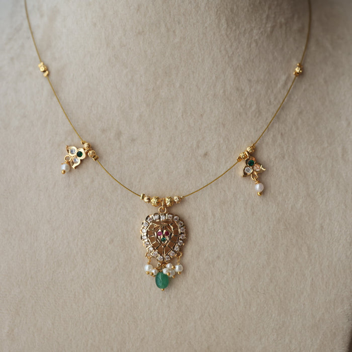 Heritage gold plated invisible necklace IN1012