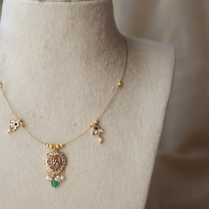 Heritage gold plated invisible necklace IN1012