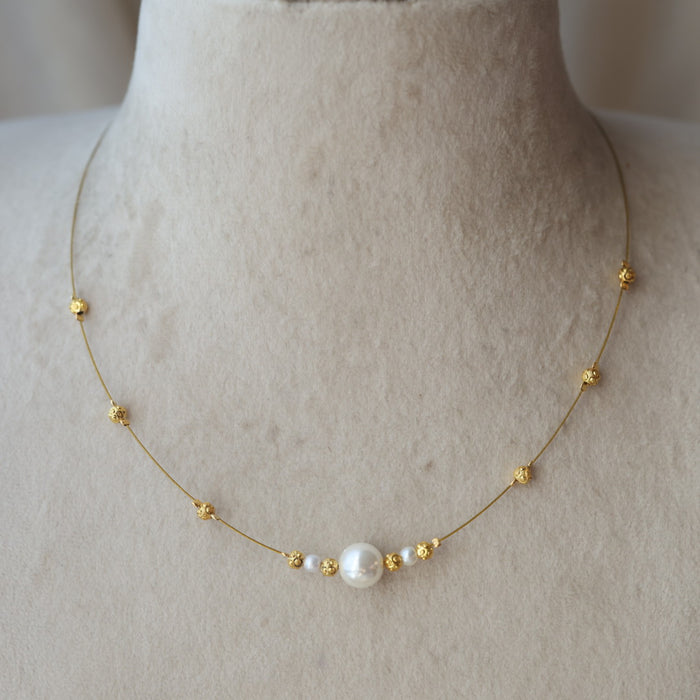 Heritage gold plated invisible necklace IN1013