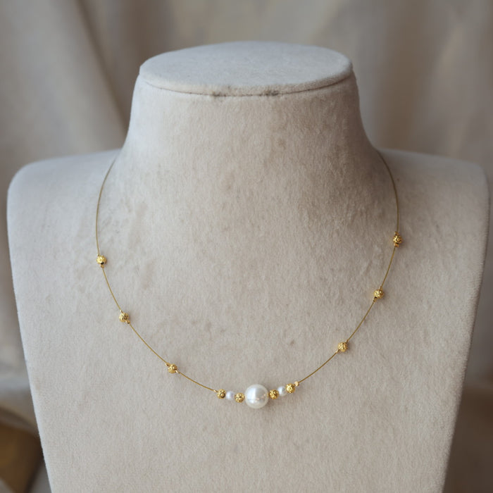 Heritage gold plated invisible necklace IN1013