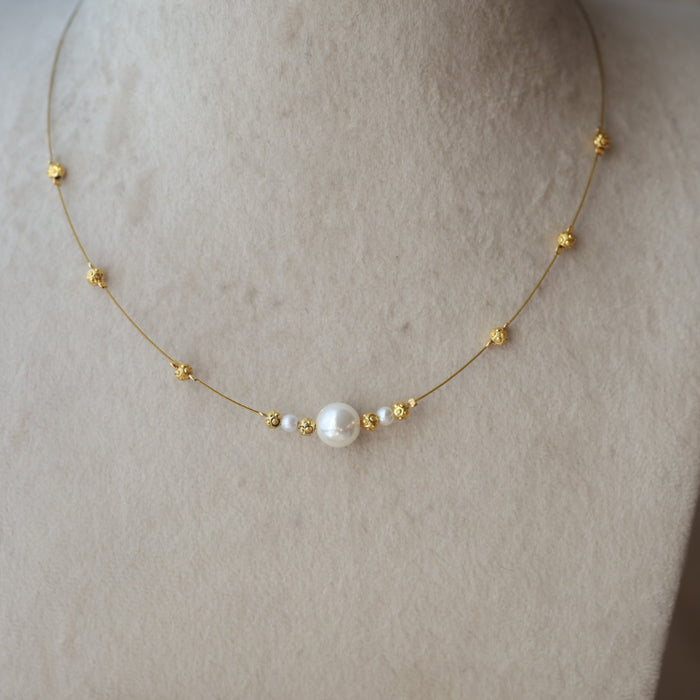 Heritage gold plated invisible necklace IN1013