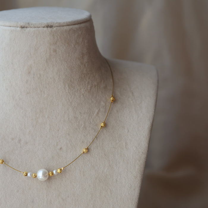 Heritage gold plated invisible necklace IN1013