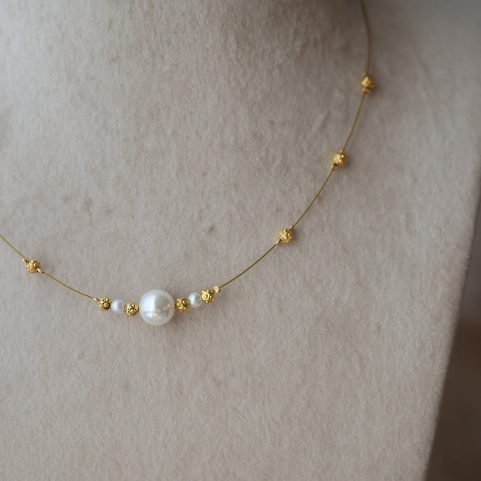 Heritage gold plated invisible necklace IN1013