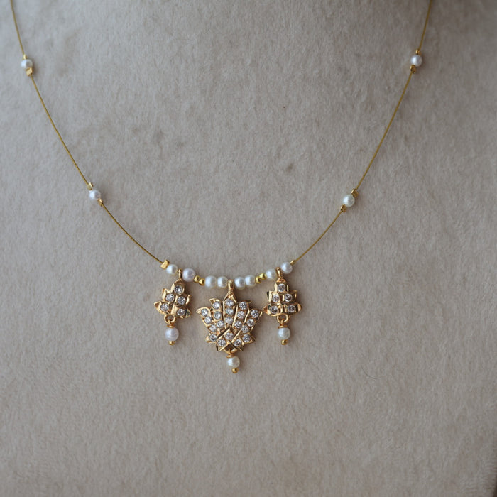 Heritage gold plated invisible necklace IN1014
